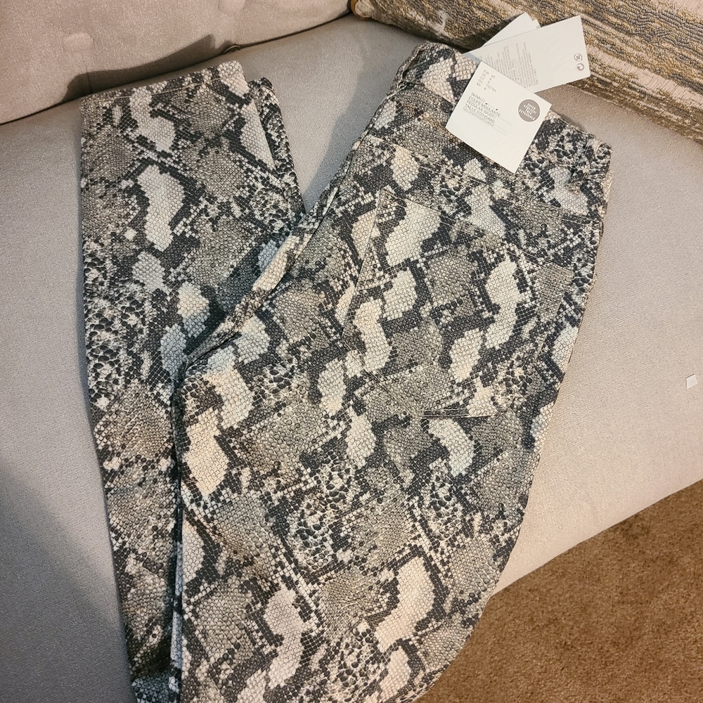 Snake print pants